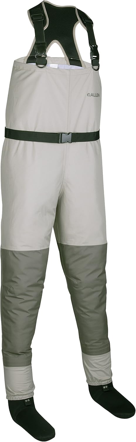 Allen Company Platte Pro Breathable Stockingfoot Fishing Chest Wader, Large, Gray