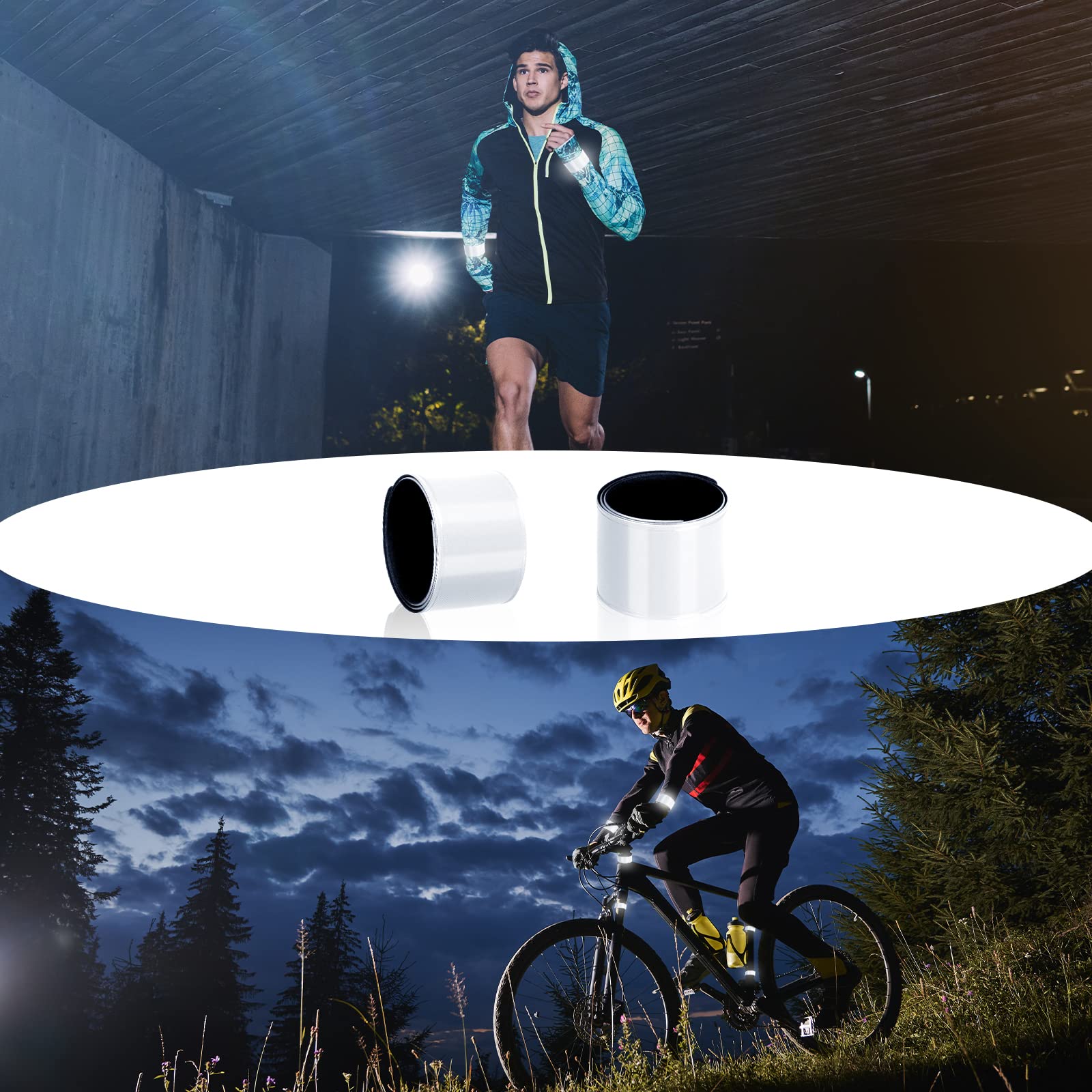 URAQT Kamizelka odblaskowa, odblaskowa kamizelka odblaskowa, odblaskowa paski, regulowane paski odblaskowe do biegania, joggingu, jazdy na rowerze, wędrówek