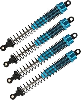Amortisseur Rc 1:18 Rc Car Shocks 1 10 140Mm Blue Cnc Universal Shock Struts Damper 127Mm Fit For Trx4 Sxc10 D90 1 10 Rc Car (Blue)