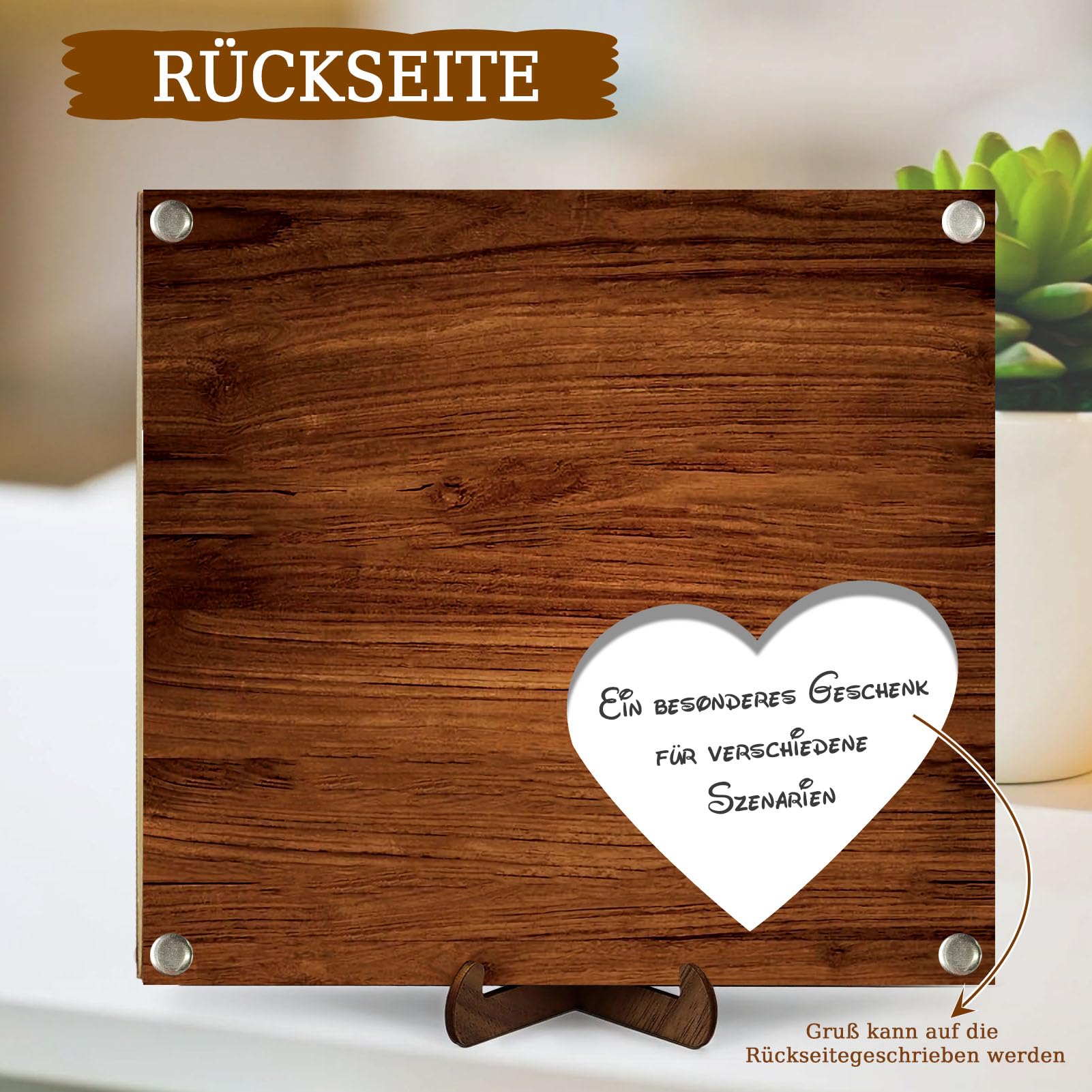 DARO Design 18. Geburtstag Geldgeschenk - Holz Herz Mit Persönlicher Gravur