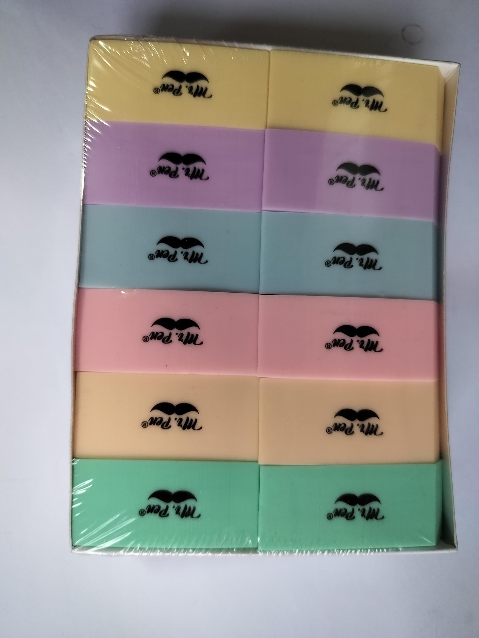 Mr. Pen- Erasers, Pencil Eraser, 12 Pack, Pastel Colors, Eraser, Erasers for Drawing, Eraser Pencil, Pencil Erasers, Erasers for Kids, Art Erasers for
