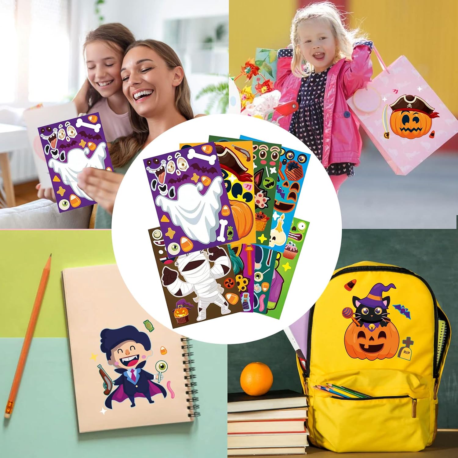 Halloween Party Games Stickers for Kids Trick or Treat, Halloween Kid thumbnail
