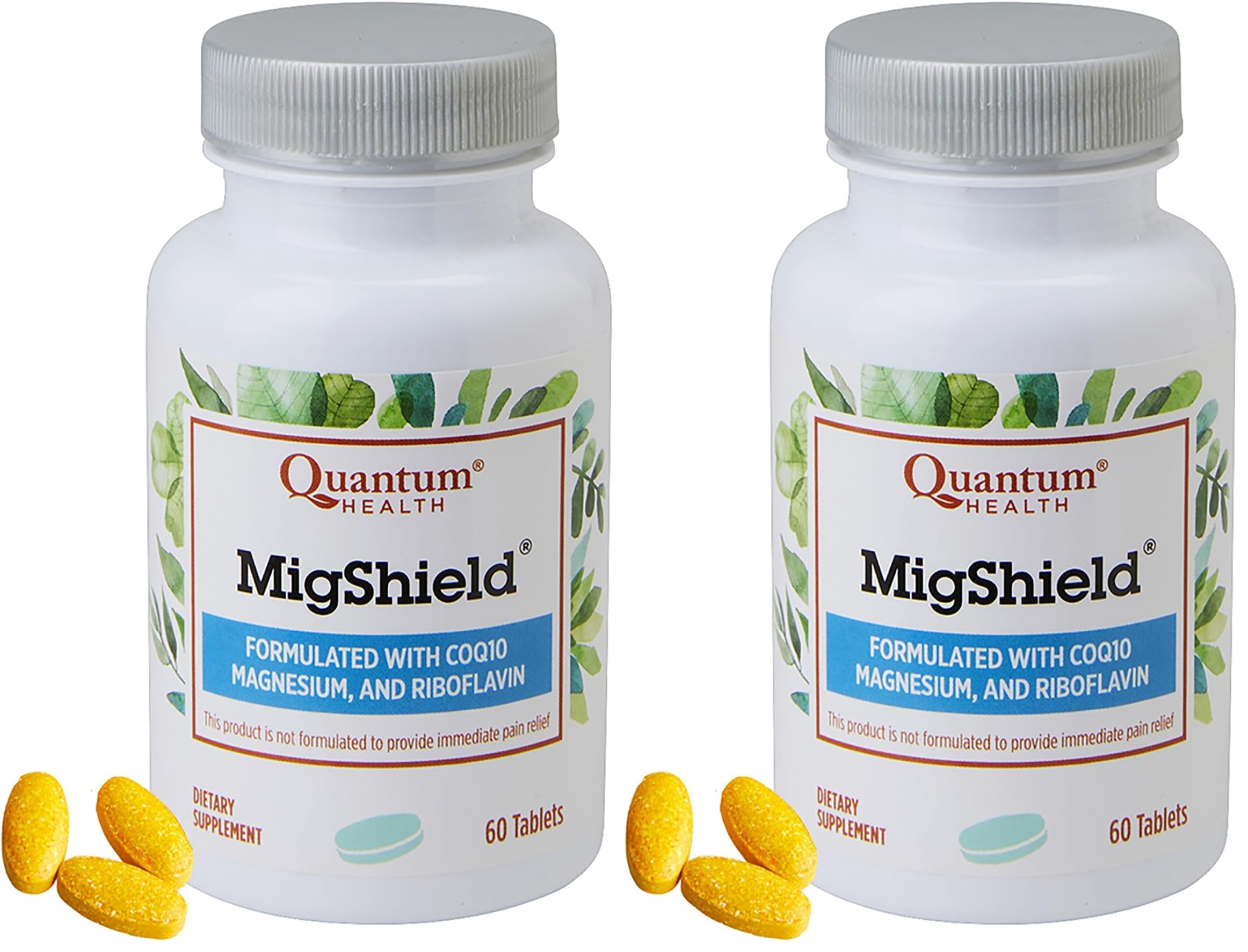 Quantum Health MigShield Magnesium Supplements with Riboflavin & CoQ10,The Power of Magnesium in Easy-to-Take Tablets for Effective Results,60 Tablets,30-Day Supply,(Pack of 2) 60 Count (Pack of 2)