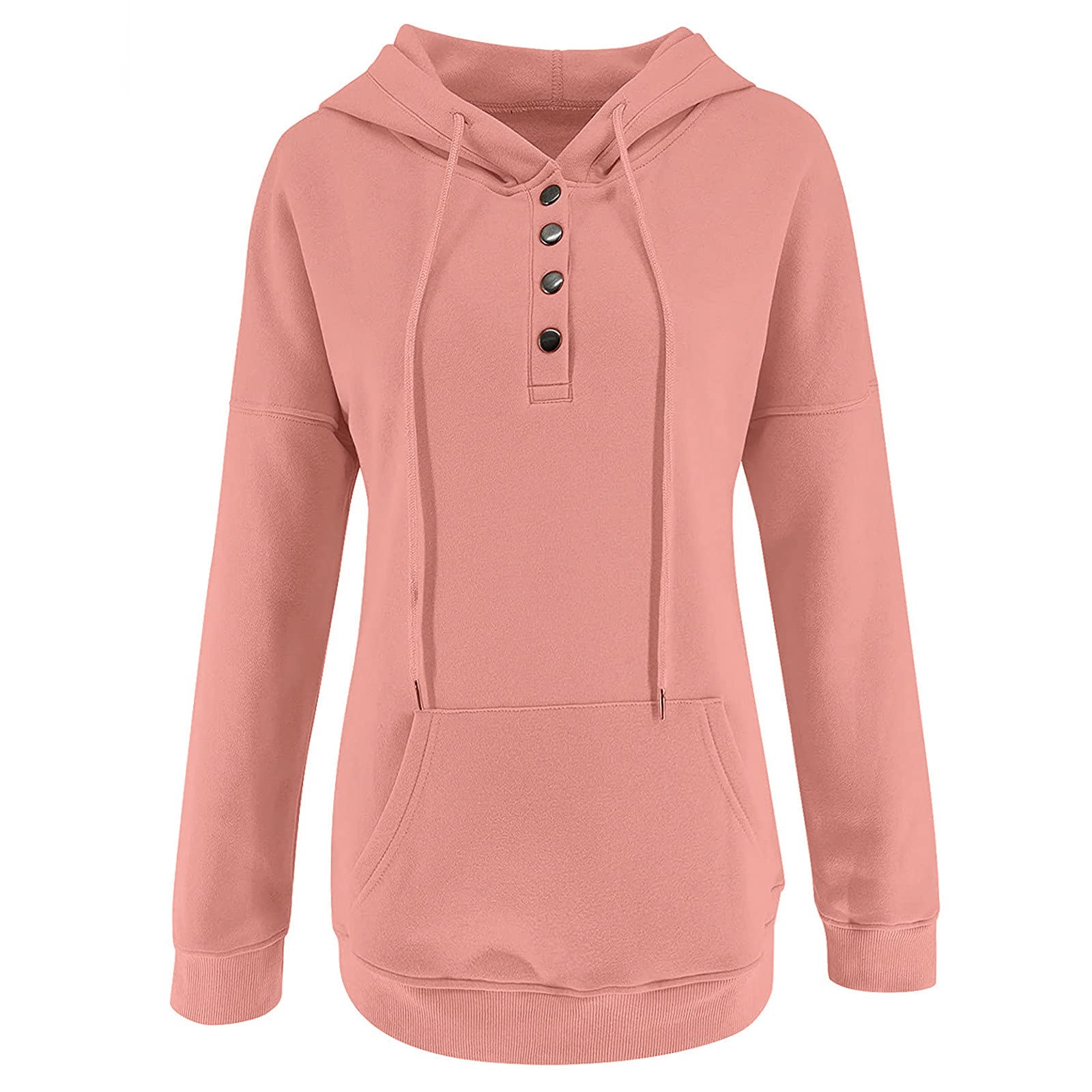Genérico Sudadera Oversize Mujer Rojo Chaqueta ligera Mujer Verano Chic | sudadera larga para streetwear – 2026 Nuevo – chic – Chaqueta de talla grande