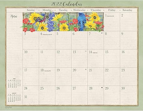 Amazon.com : Lang Birds In The Garden 2022 Deskpad (22991010029) : Office Products