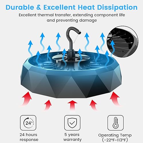 Miniatura 4 de Paquete de 6 luces LED UFO de alta bahía de 150 W, 24000 lm (650 W MHHPS Eqv.) 5000 K luces LED de alta bahía con enchufe de EE. UU., 0-10 V