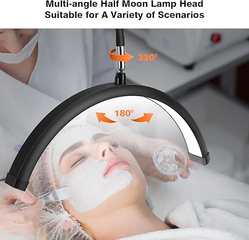 Miniatura 3 de Luz de pestañas para tecnología de pestañas con ruedas, luz de media luna para extensiones de pestañas, tecnología de uñas, tatuador y maquillaje,