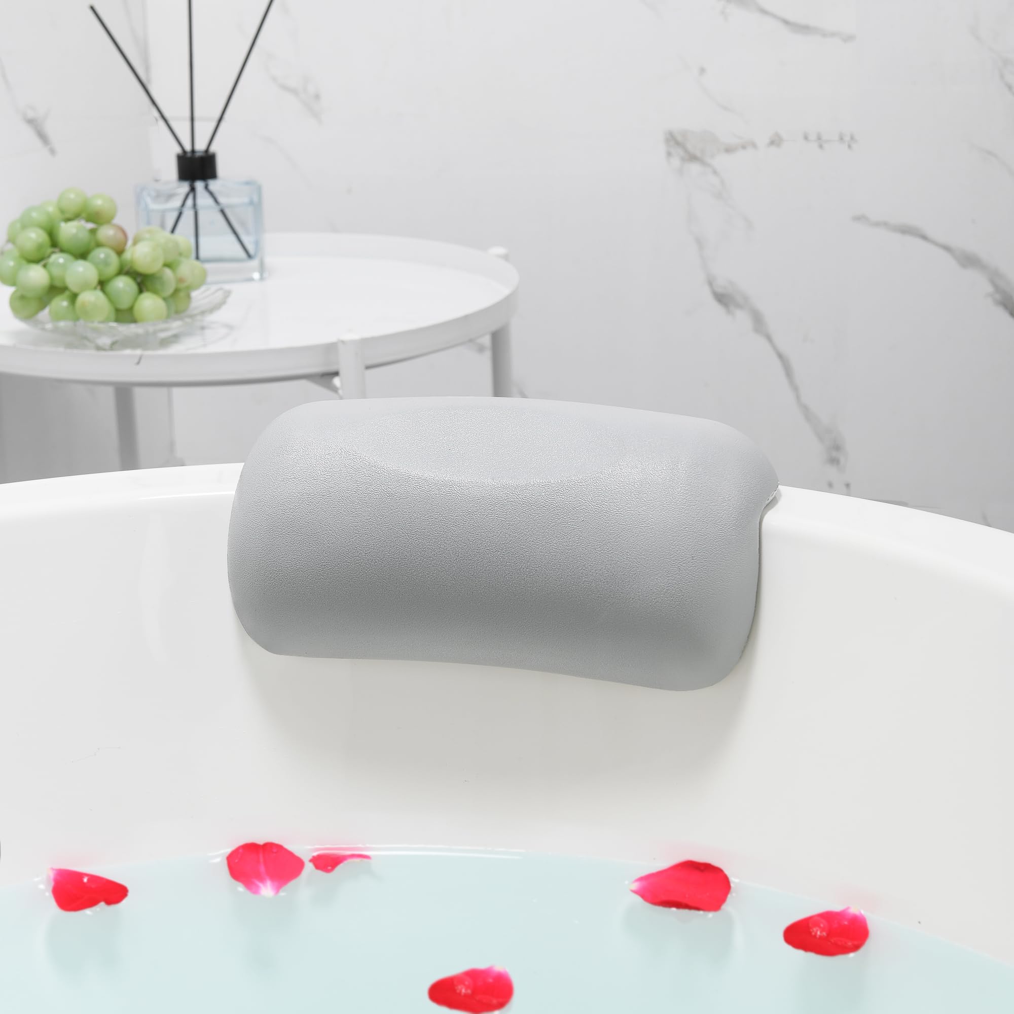 Cuscino Da Bagno Antiscivolo Con Ventose - Morbido E Impermeabile Per Vasca, Poggiatesta Relax Con Supporto Per Collo, 2 Pezzi