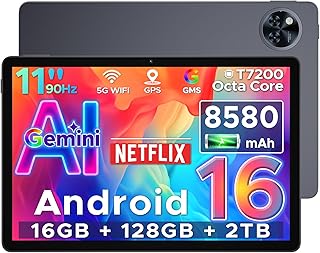 DOOGEE U11 Android Tablet 16, 16GB RAM+128GB ROM/2TB TF Octa-Core Tablets PC, Battery 8580mAh Tablet 11 Inch, 13MP+5MP/2.4…