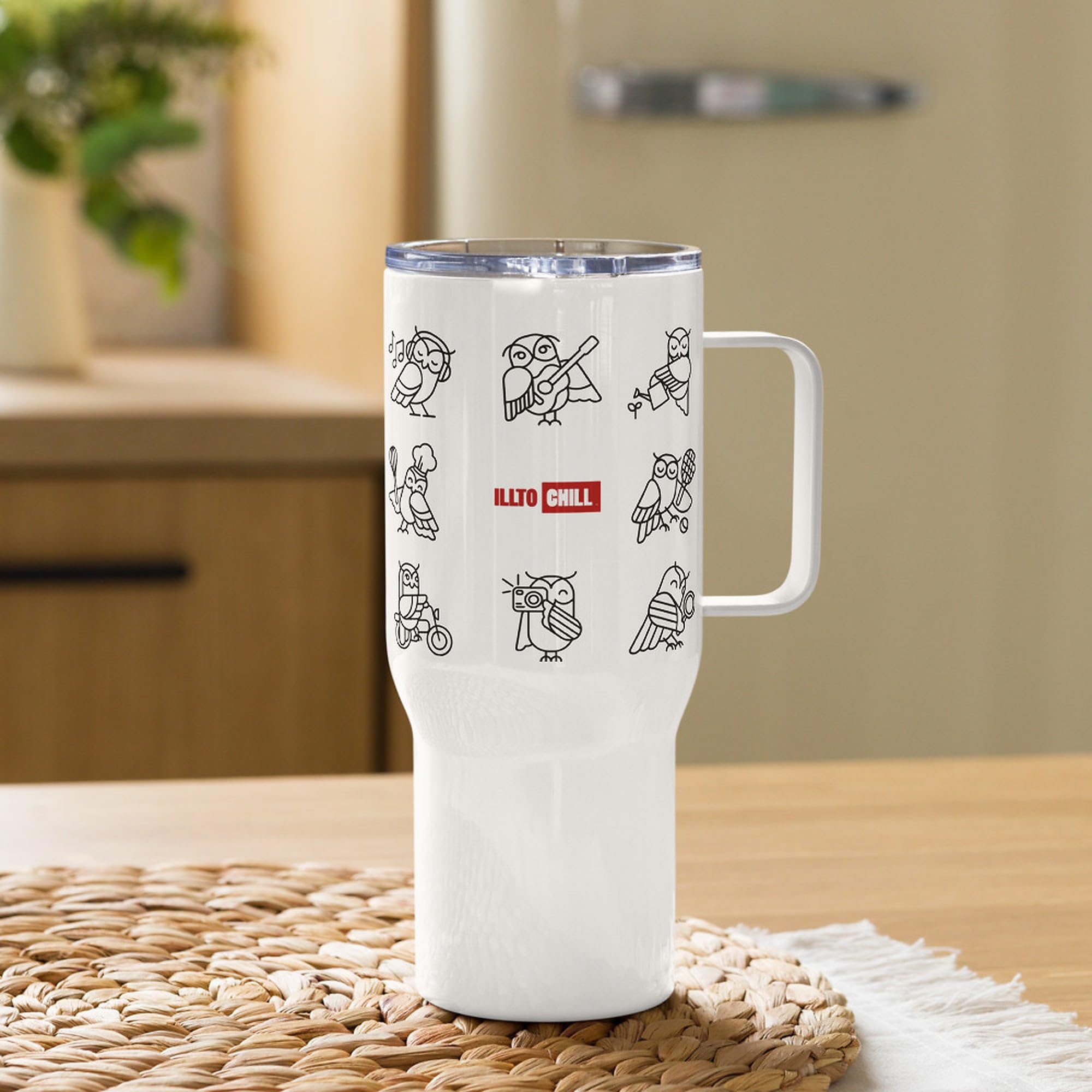 Taza de Viaje Insomnio con Asa, Regalo para Personas con Insomnio