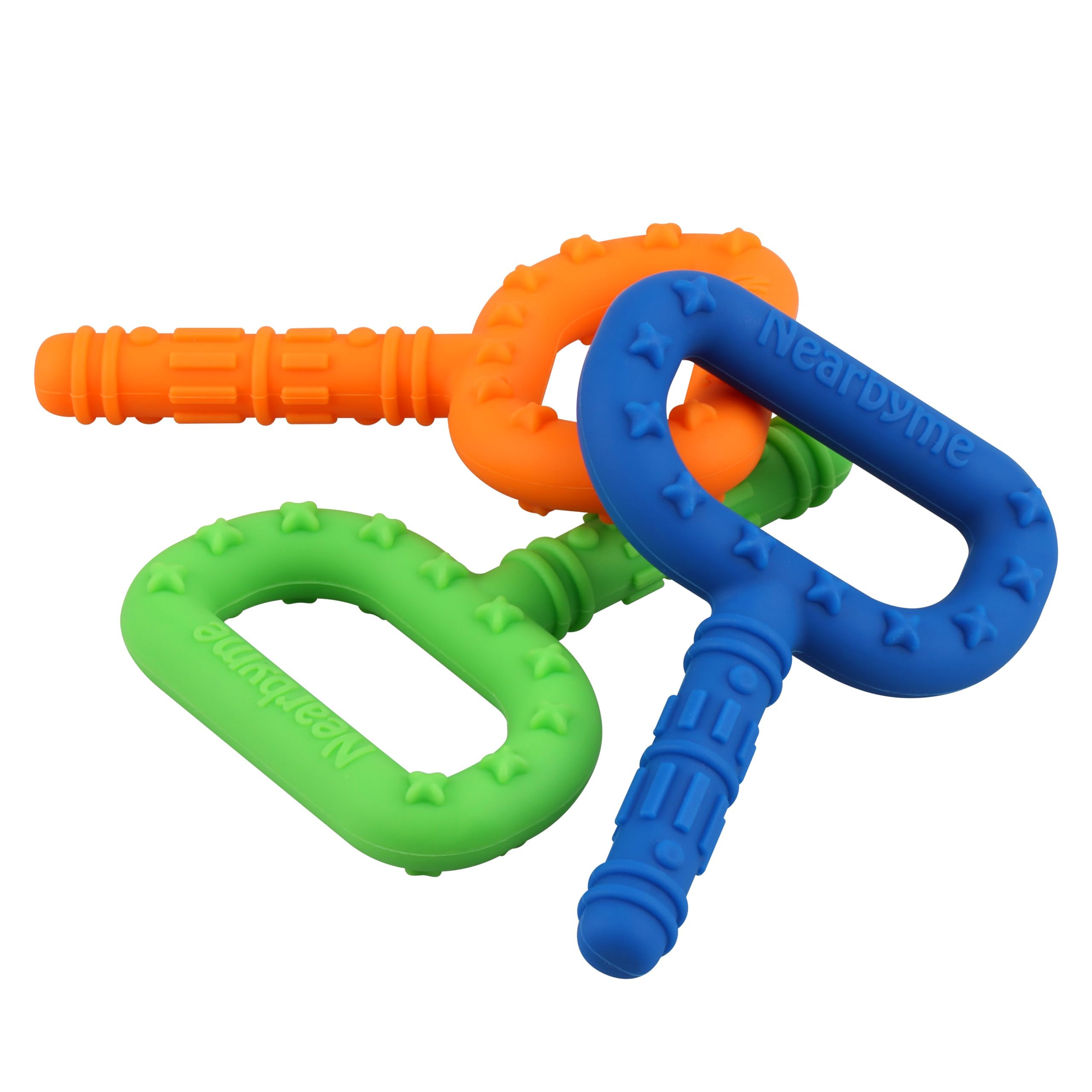 Sensory Chew Toys, Silicone Chewing Sticks for Autistic Chewers, ADHD, Oral Motor Stimulation or Special Needs (3Pack, Blue/Green/Orange)