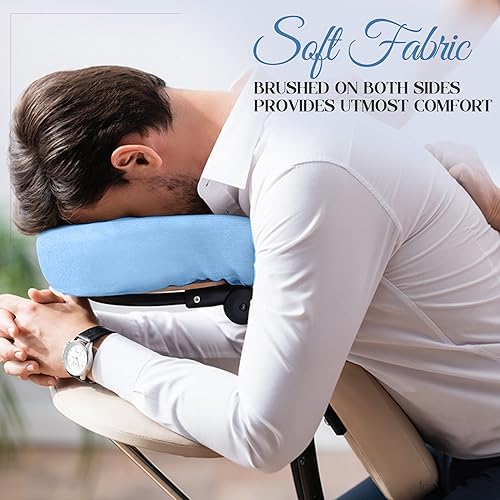 Miniatura 3 de London Linens Paquete de 10 mesas de masaje de franela extra gruesas de alta calidad 100  algodón fundas para cuna cómodas incluye 10 piezas azul