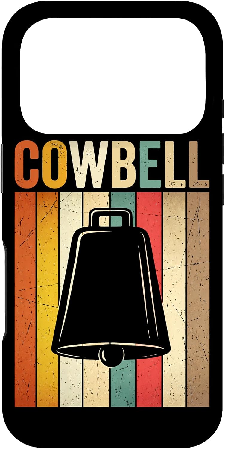 Cowbell Drum Sticks Retro Music Lover Funny Cow Bell Drummer Case for iPhone 17 Pro