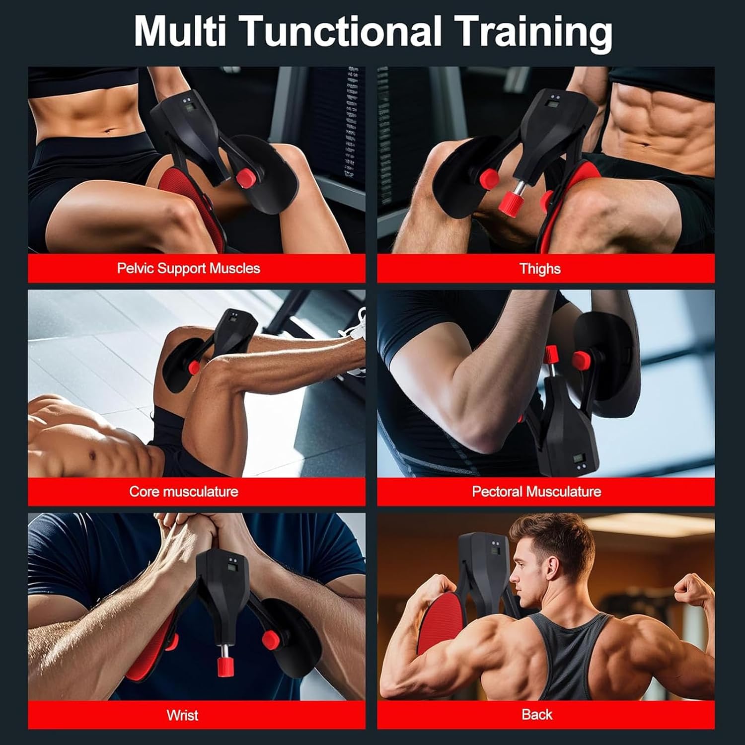Inner Thigh Exerciser Pelvic Floor Muscle Trainer with Counter Thigh Exercise Machine Fitness Gym Equipment for Home Gym Pelvic Floor Muscle Trainer with Counter