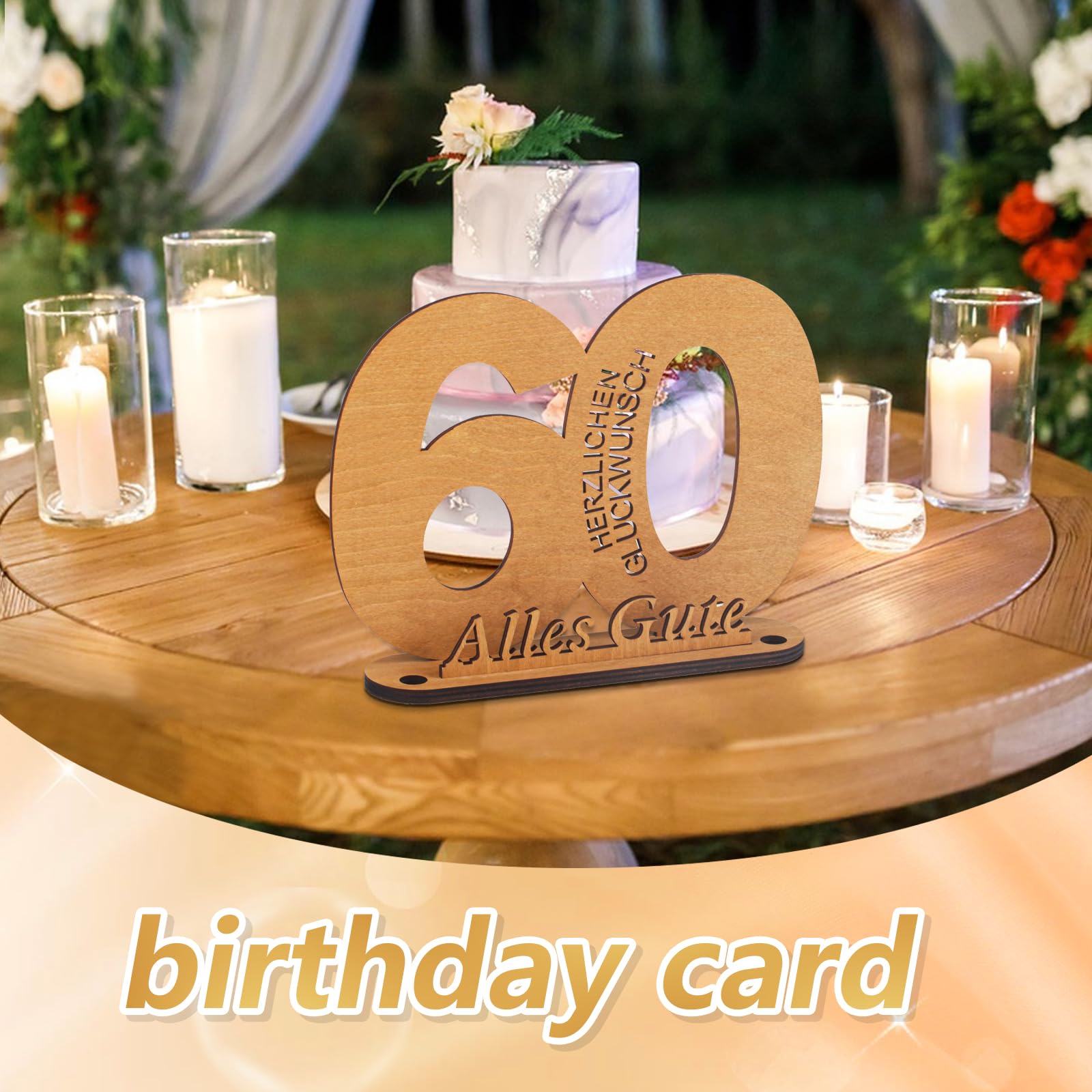 Libro Degli Ospiti Per 60° Compleanno - Certificato Decorativo Nero E Oro, Regalo Elegante - Foto 12