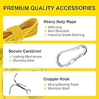 Vista 5 de Kit completo de pesca con imán de 1320 libras Kit de imanes de pesca de doble cara con estuche Incluye imanes fuertes de neodimio N52, cuerda