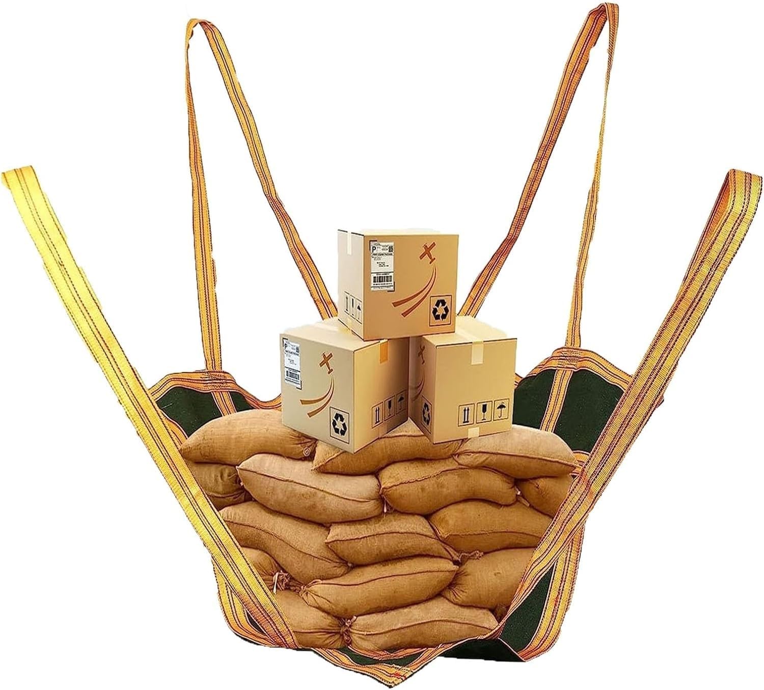 Borsa Morbida in Tela, Rete di Sollevamento per carichi, Rete di Sollevamento per carichi di Sicurezza per impieghi gravosi, Rete di Sollevamento per Attrezzature da Costruzione, trasloco, s