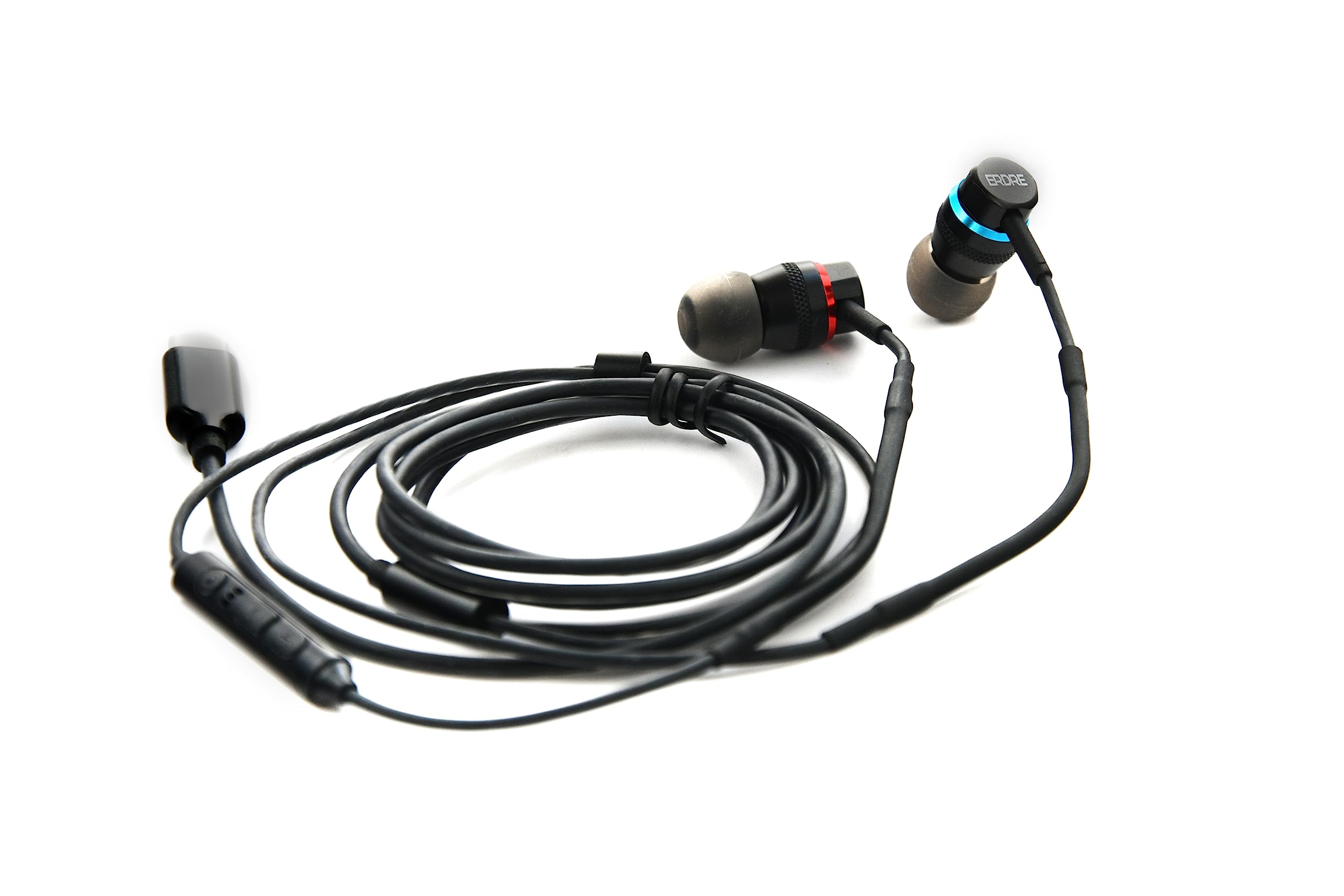 D202 - écouteurs Intra-Auriculaires - USB-C avec Bouton et Micro (Livré avec Sacoche Souple)
