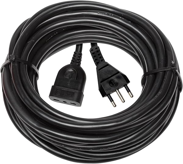 Prolunga Elettrica 3 Metri Brennenstuhl | Prolunga in Plastica Robusta e di Ottima Fattura | Cavo H05VV-F 3G1,5 | Spina IT 16A, Presa Bipasso IT 10/16 A 2P+T | Colore Nero - 1