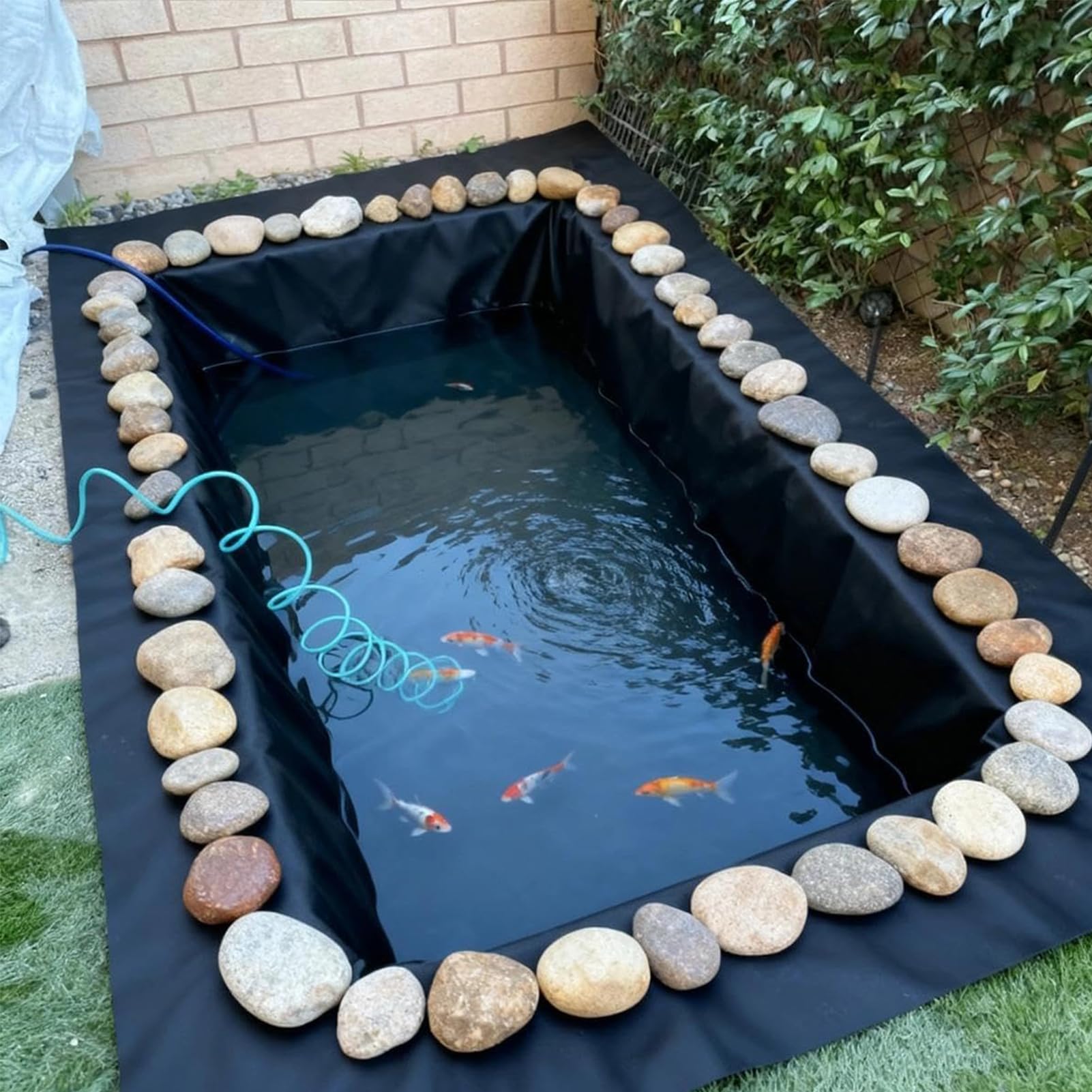 Fodera per laghetto per stagni da giardino preformato, impermeabile, materiale paesaggistico ecologico, copertura per stagno all'aperto per piante acquatiche e fauna selvatica
