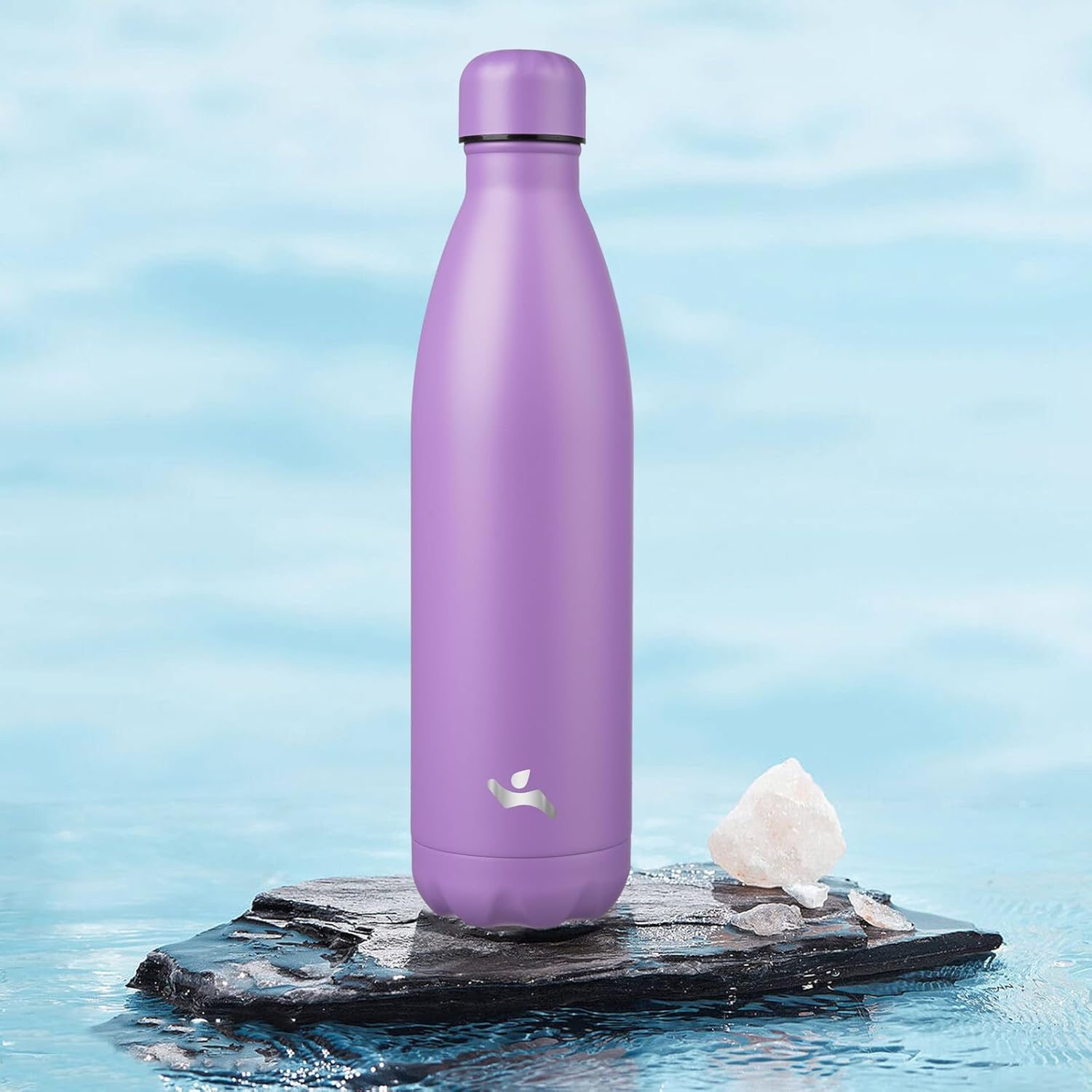 Insulated Water Bottles,25 oz Double Wall Stainless Steel Vacumm Metal Flask for Sports Travel,Lavender - Image 6