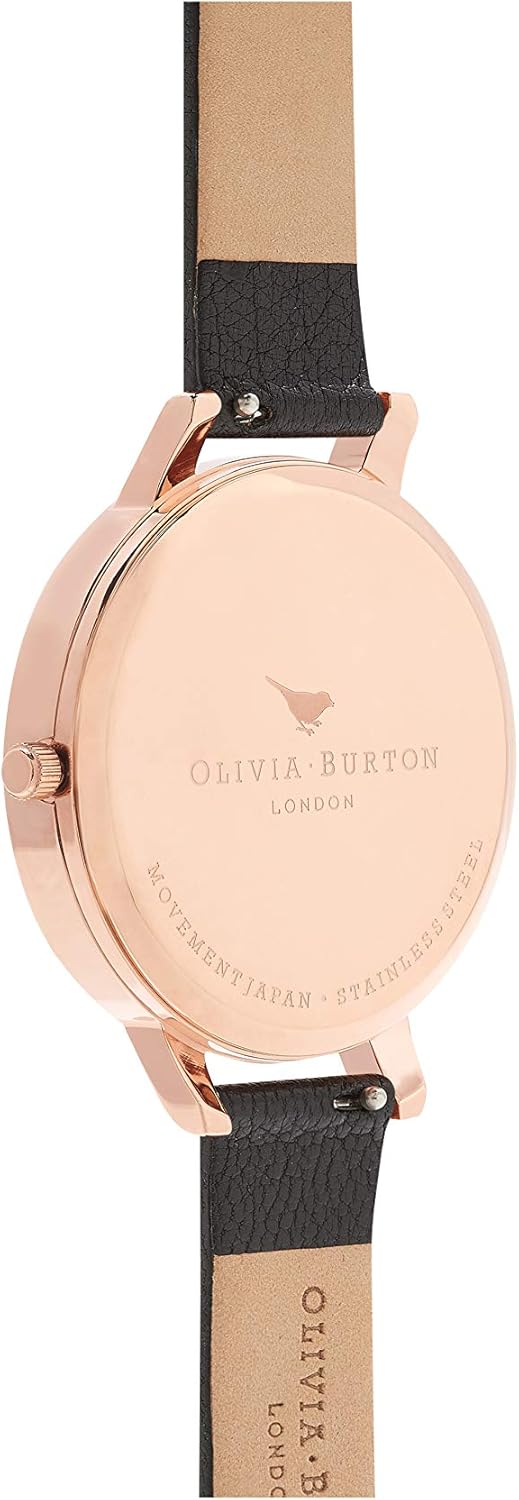 Olivia Burton Orologio Analogico al Quarzo da Donna con Cinturino in Pelle Nero - Ob16Cs01 Olivia Burton Orologio Analogico al Quarzo da Donna con Cinturino in Pelle Nero - Ob16Cs01