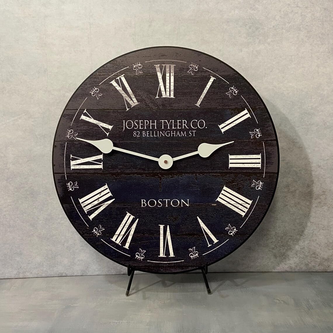 Barnwood Navy Blue Large Wall Clock | Ultra Quiet Quartz Mechanism | Hand Made in USA Beautiful Crisp Lasting Color | Comes in 8 Sizes | 24-Inch