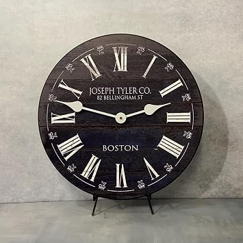 Barnwood Navy Blue Large Wall Clock | Ultra Quiet Quartz Mechanism | Hand Made in USA Beautiful Crisp Lasting Color | in 8 Sizes | 10-Inch