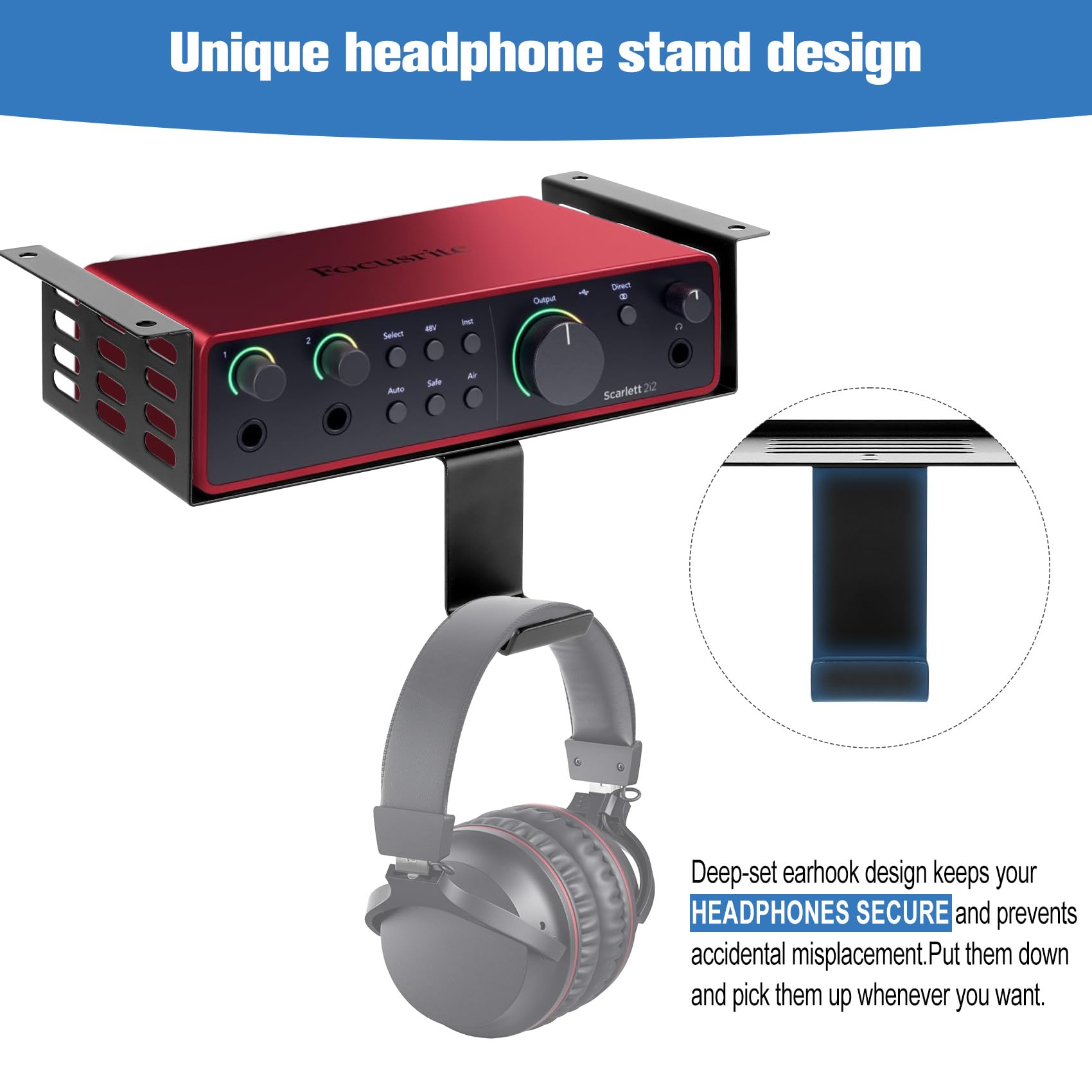 Amazon.co.jp: Focusrite Scarlett 2i2 第4世代用メタルアンダーデスク