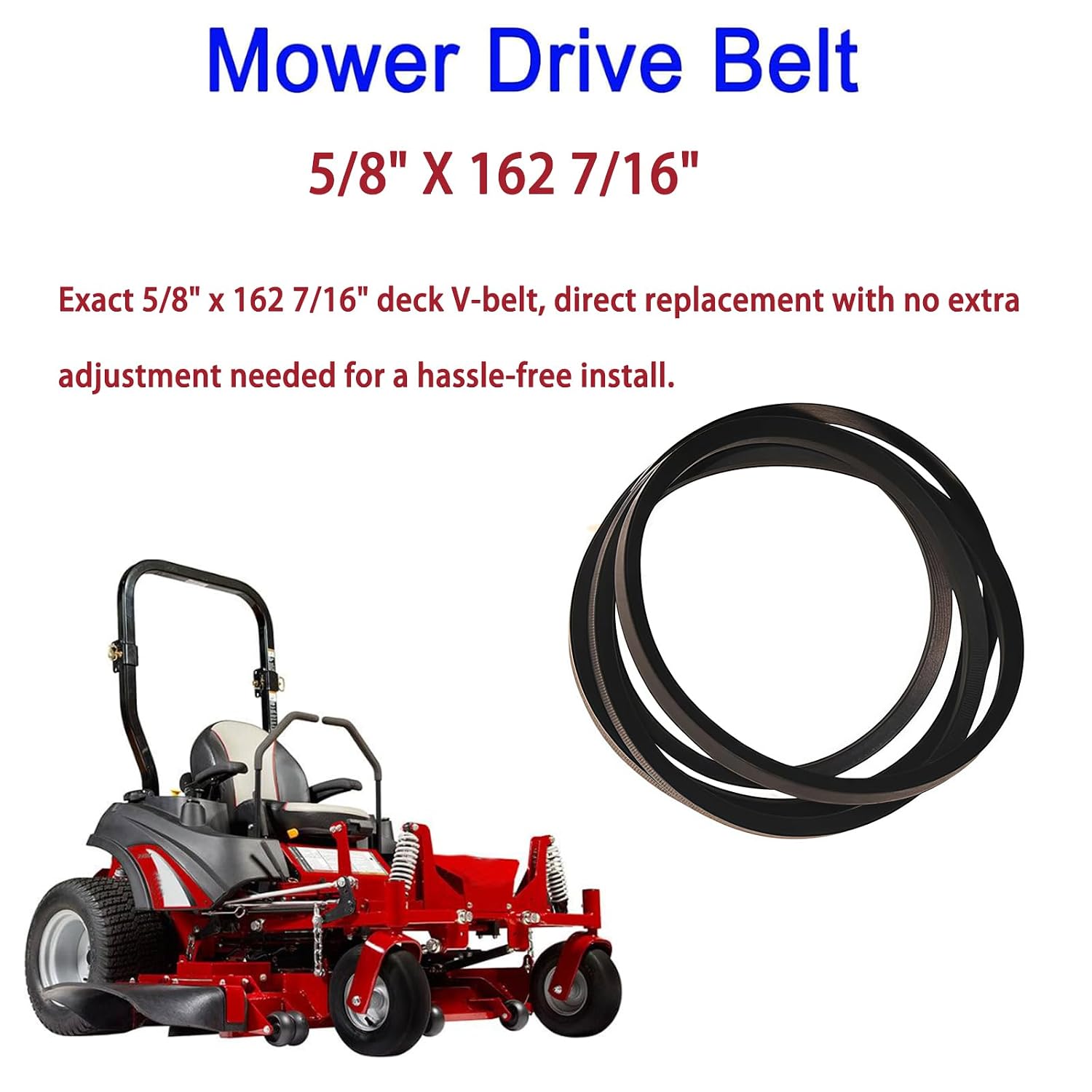 5103927 Deck Belt 5/8" x162 7/16" for Ferris is700z 52 inch Lawn Mower