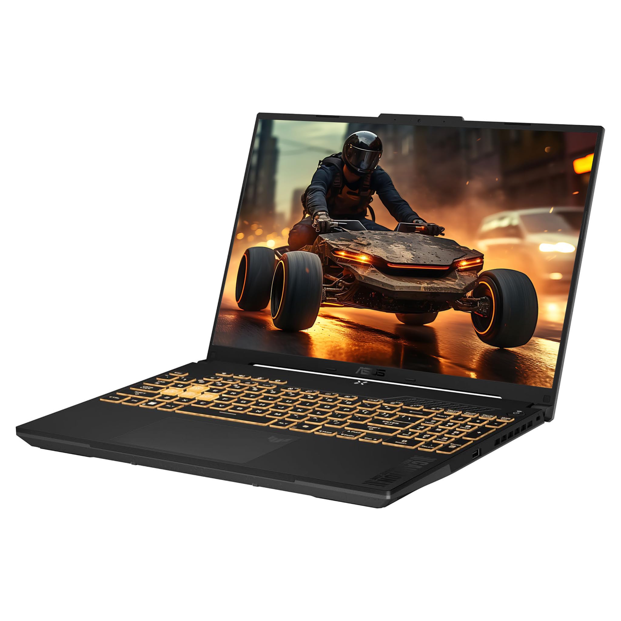 ASUS TUF F16 Gaming Laptop, Intel 5-210H, 32 GB DDR5 RAM, 2 TB PCIe SSD, 16'' FHD+ (1920x1200, WUXGA) 144Hz IPS Display, Nvidia G-Force RTX 4050, 1-Zone RGB Retroilluminato, W11 Home, Mecha Gray