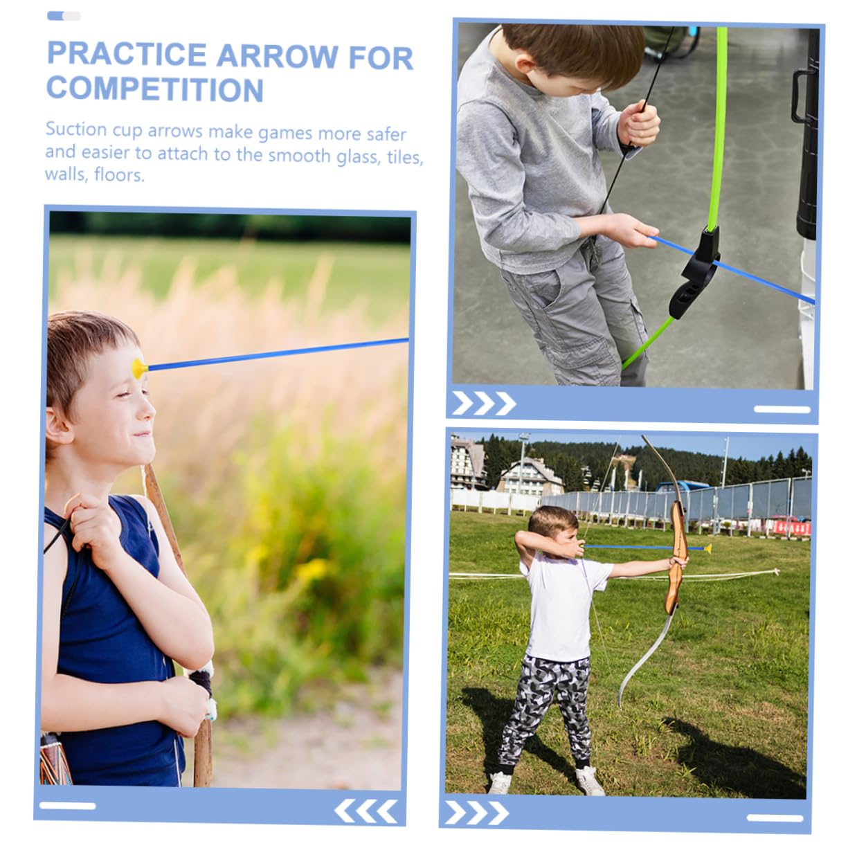 HONMEET 24Pcs Safety Practice Arrows Lightweight Suction Cup Replacement Arrows for Archery for Outdoor Games and Indoor Sports Activities