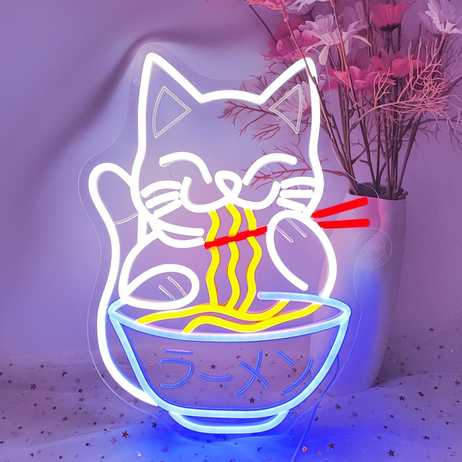 Neon Ramen Cat Sign