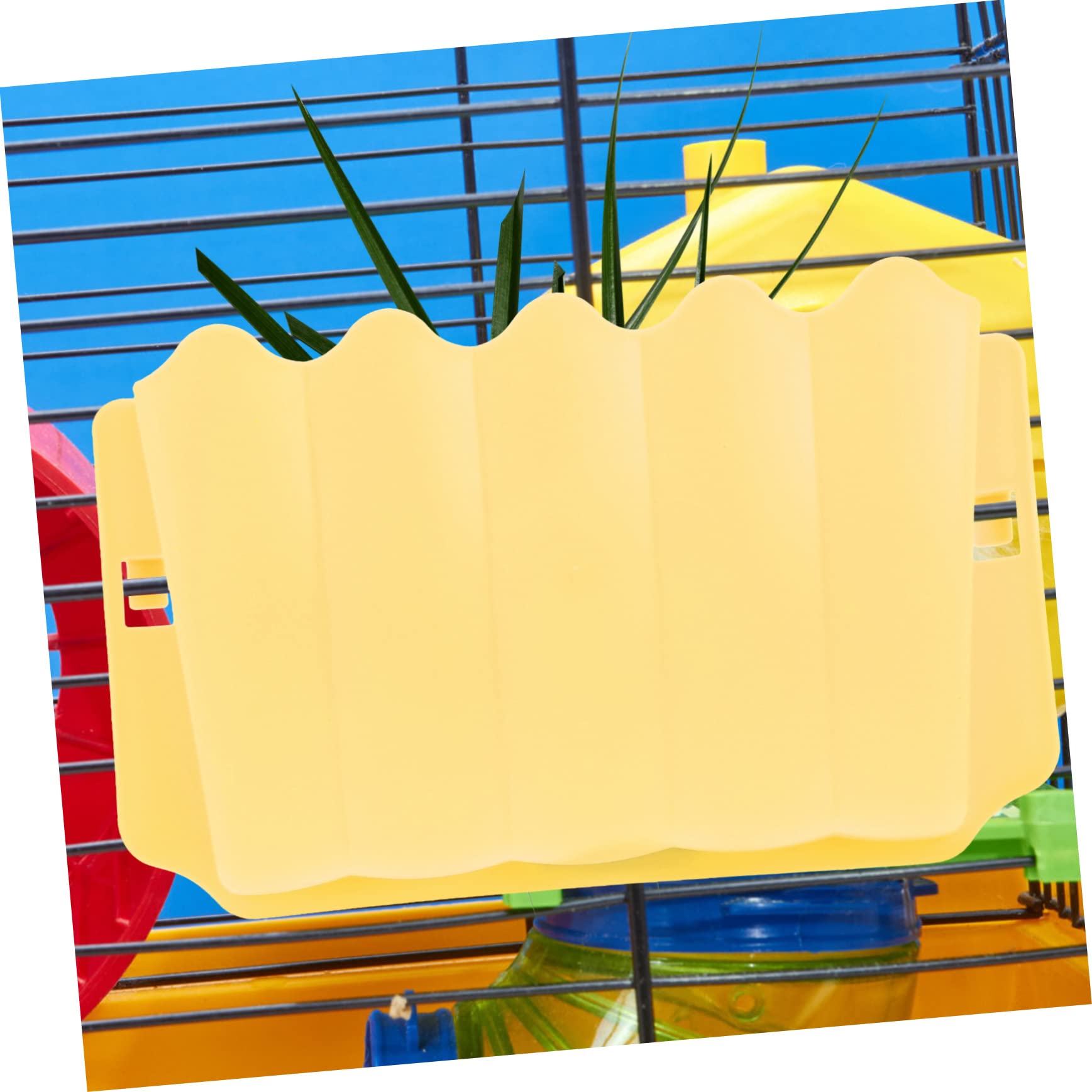 DOITOOL 4pièces Bac De Nourriture pour Rongeurs Bol De Nourriture Résistant pour Hamsters Chinchillas Et Lapins Accessoire Pratique pour Cage Petits Animaux