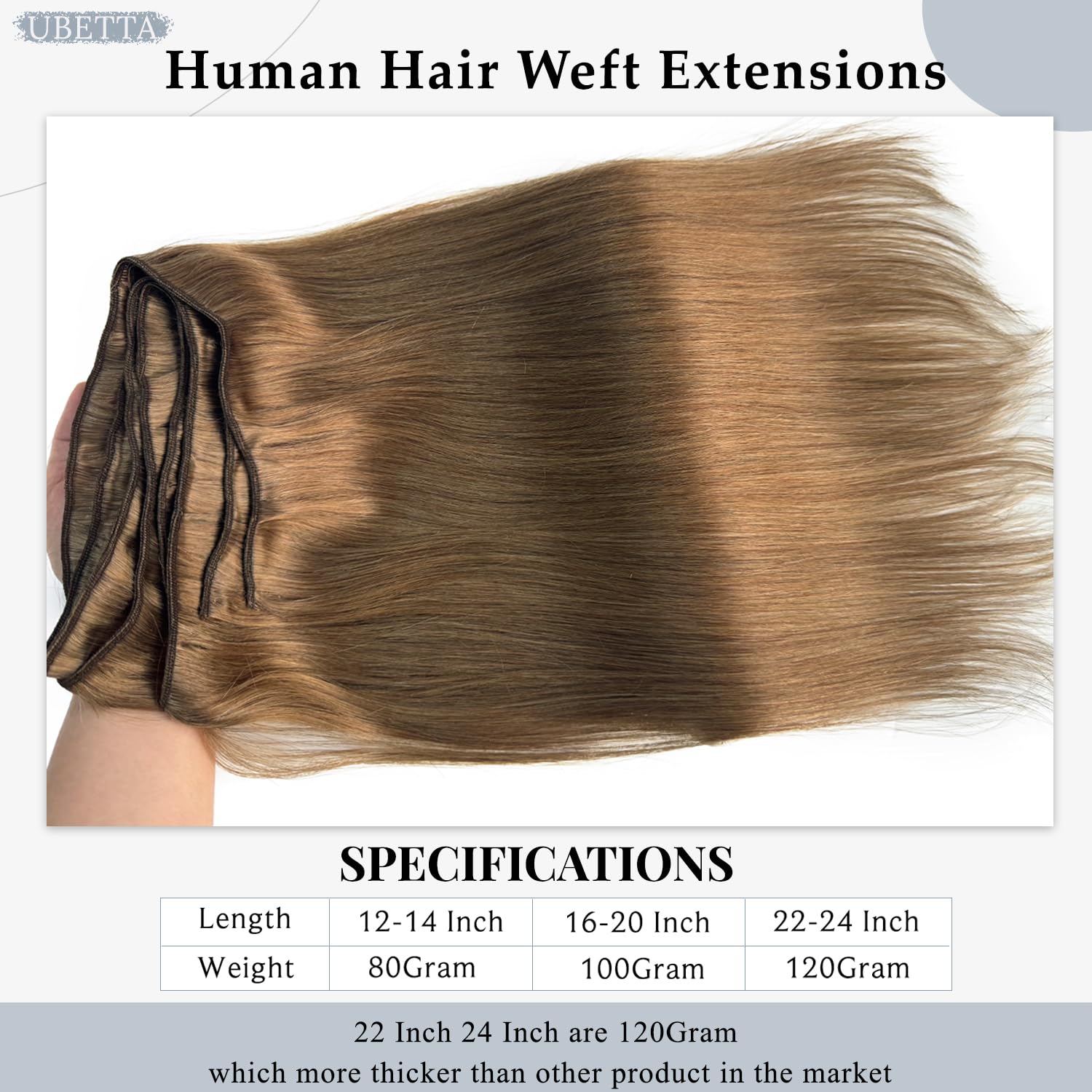 Realhumanhair doubleweft 160g22in  hairextensions Amazon.com : Sew in Extensions Human Hair Weft Hair  main image 2