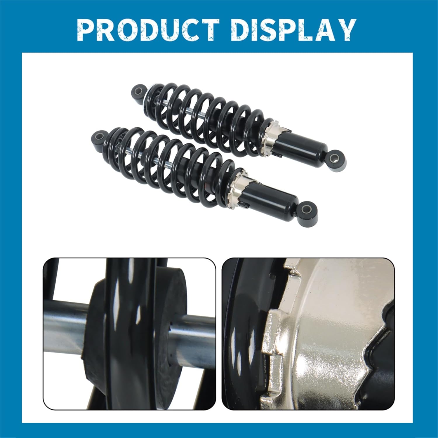 Silscvtt 2 of them Iron Black Front Shock Absorbers Replacement for John XUV XUV590E XUV590I XUV590M Gator AUC12197