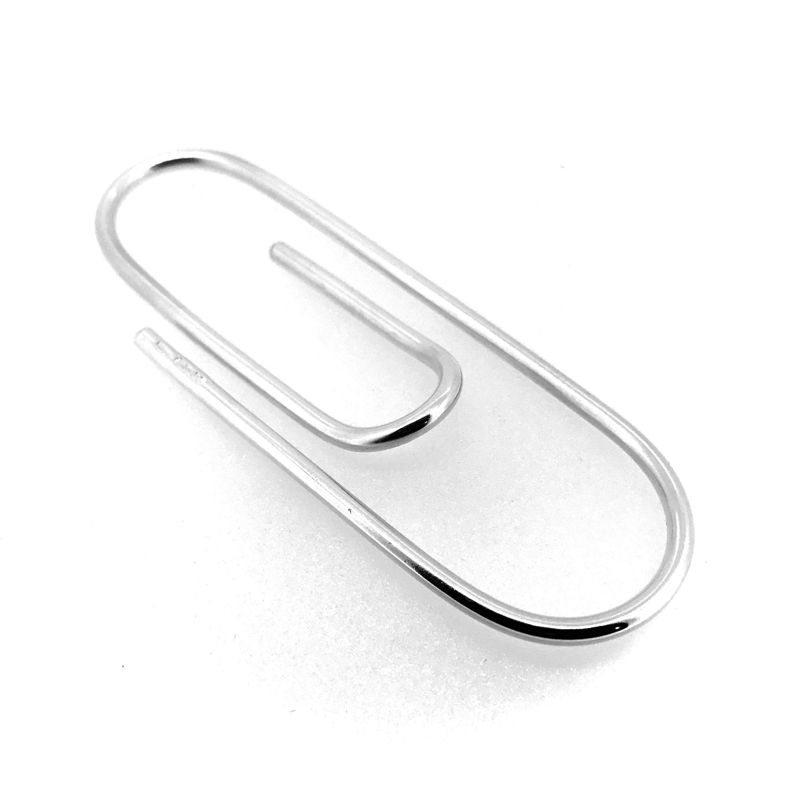 Büroklammer aus Sterlingsilber, mit Punze