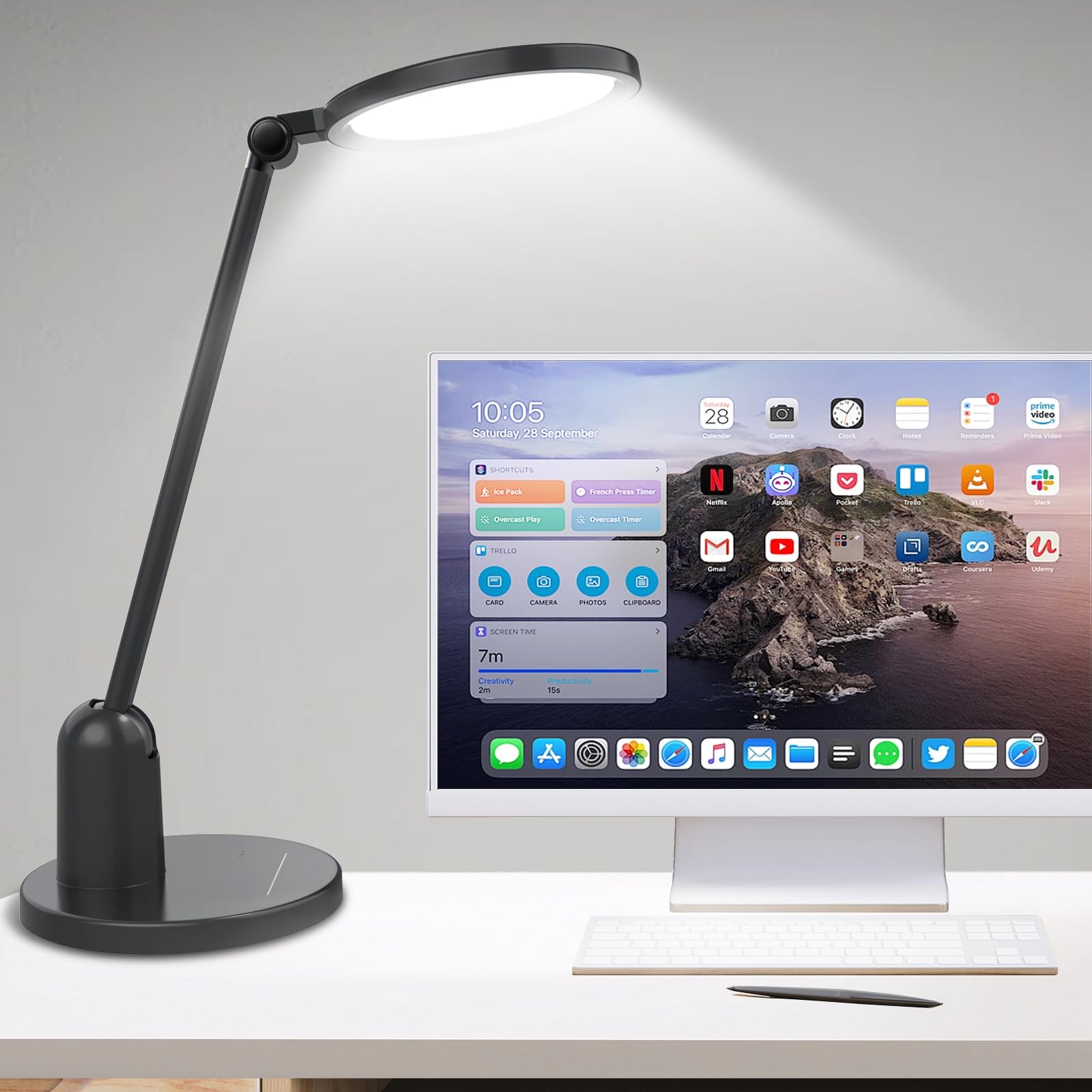 Desk Lamps for Home Office with Stable Base, 1000LM Ultra Br