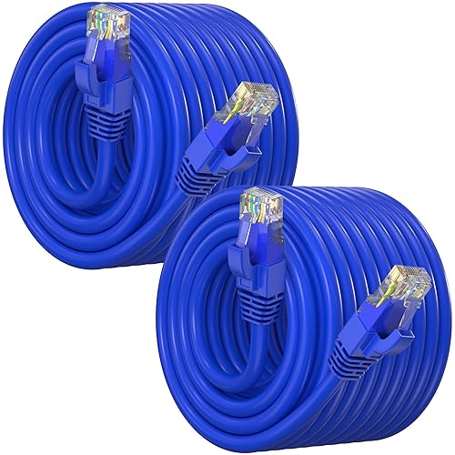 Miniatura 17 de Maximm Cable Ethernet Cat 6 de 30 pies (paquete de 2) – Cable LAN de alta velocidad, cable de Internet, cable de conexión y cable de red – UTP, 10