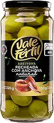 Vale Fértil Azeitona Verde Em Conserva Recheio Anchova Vidro 130G
