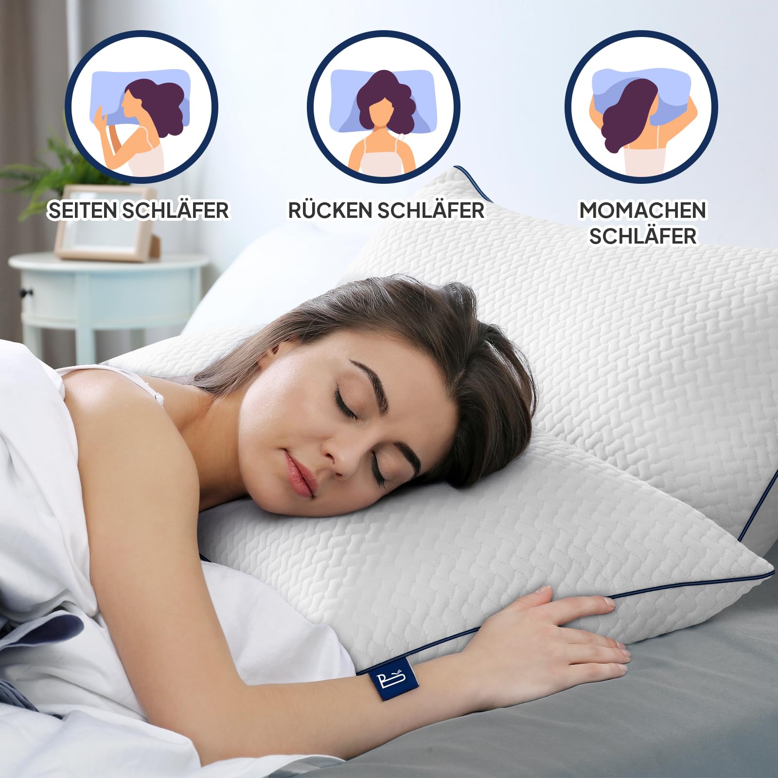 BedStory 80x80 Kopfkissen mit Verstellbarer Füllung | 1500g x2 Mikrofaser-Hotelkomfort | Oeko-TEX 100 Zertifiziert | Atmungsaktiv & maschinenwaschbar | Für Sofa+alle Schlafpositionen