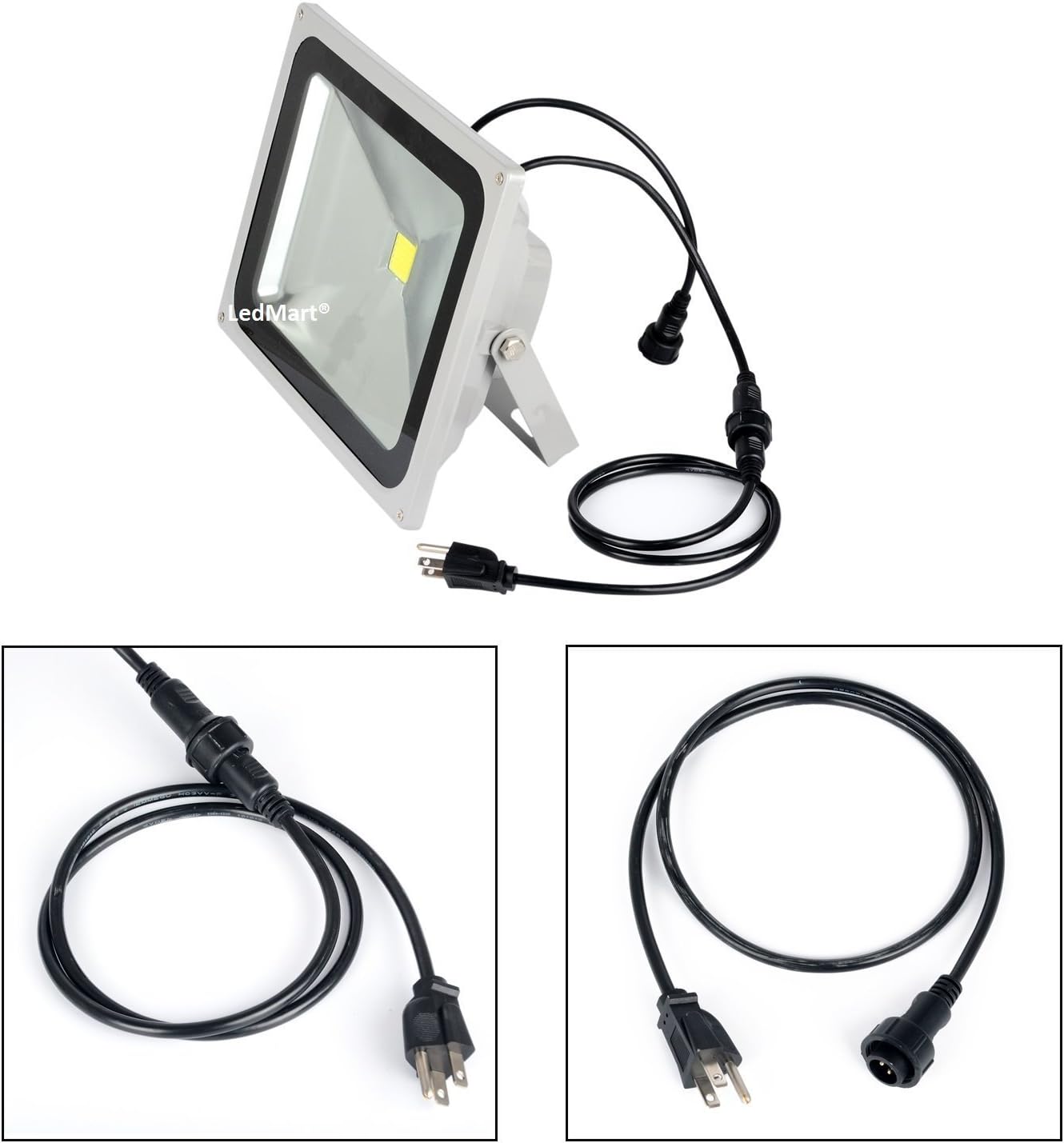 LedMart LED Flood Light, 50W, 5 Piece, White