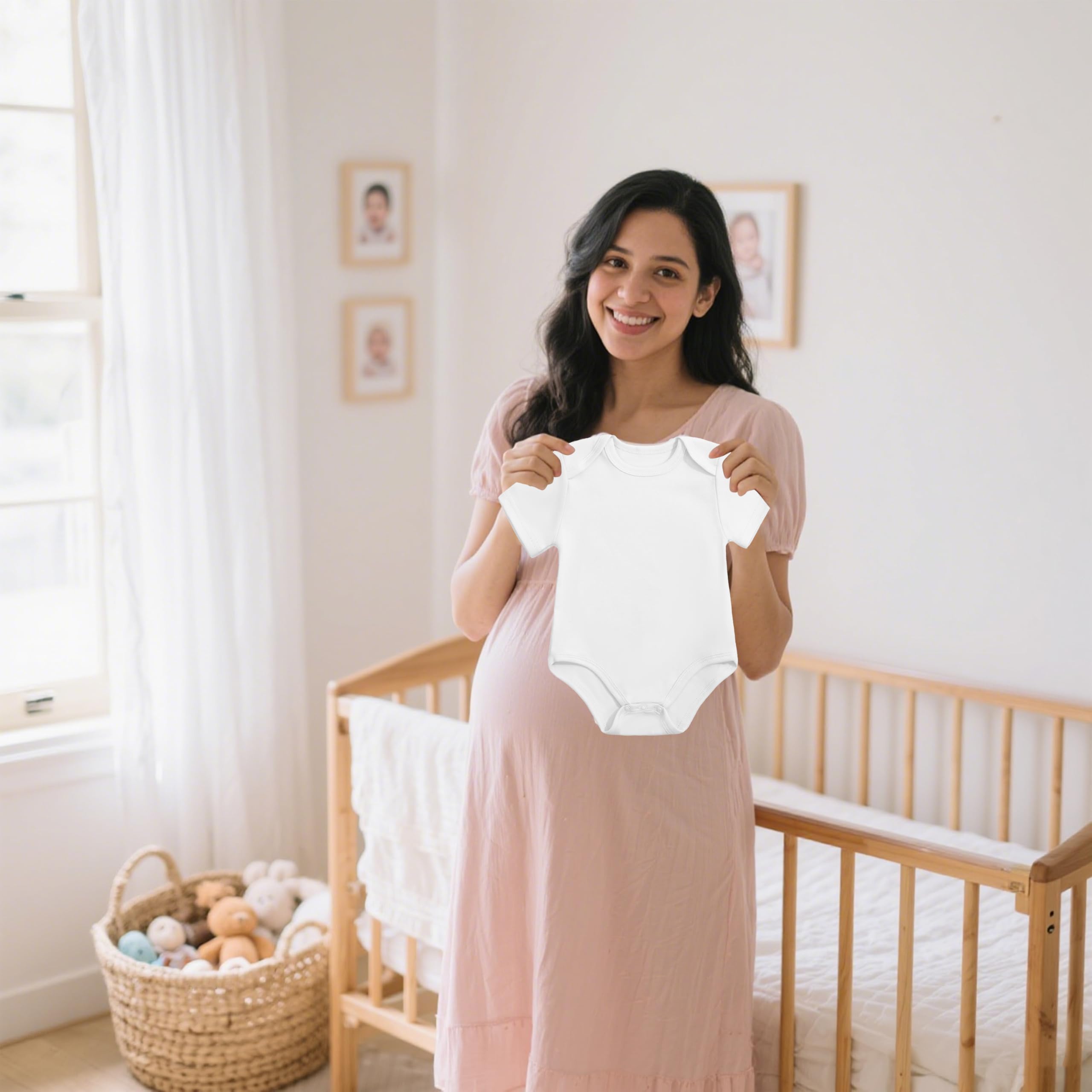 8 Stückr Baby Zeichen-Onesie, Babyparty Zeichenset mit 16 Zeichenvorlagen und 12 Textilstiften für Babyparty-Spiele, bodys baby