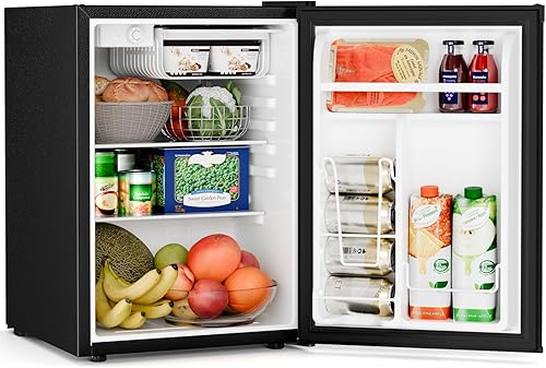 Miniatura 2 de Antarctic Star Refrigerador compacto con congelador, mini refrigerador de 2.6 pies cúbicos con termostato ajustable, puerta única, estantes de