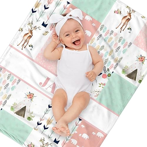 Miniatura 3 de Custom Baby Crib Bedding Sets for Baby Girls, Personalized Crib Bedding Set with Name, Pink Nursery Bedding, 2 Piece Crib Bedding Sets, Name Crib