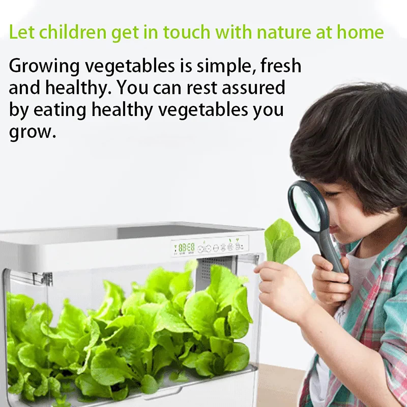 Sistema de cultivo hidropónico automático, maceta pequeña de cultivo sin suelo, con luz LED de crecimiento y control inteligente de temperatura, kit de germinación de plantas, para cocina casera, do