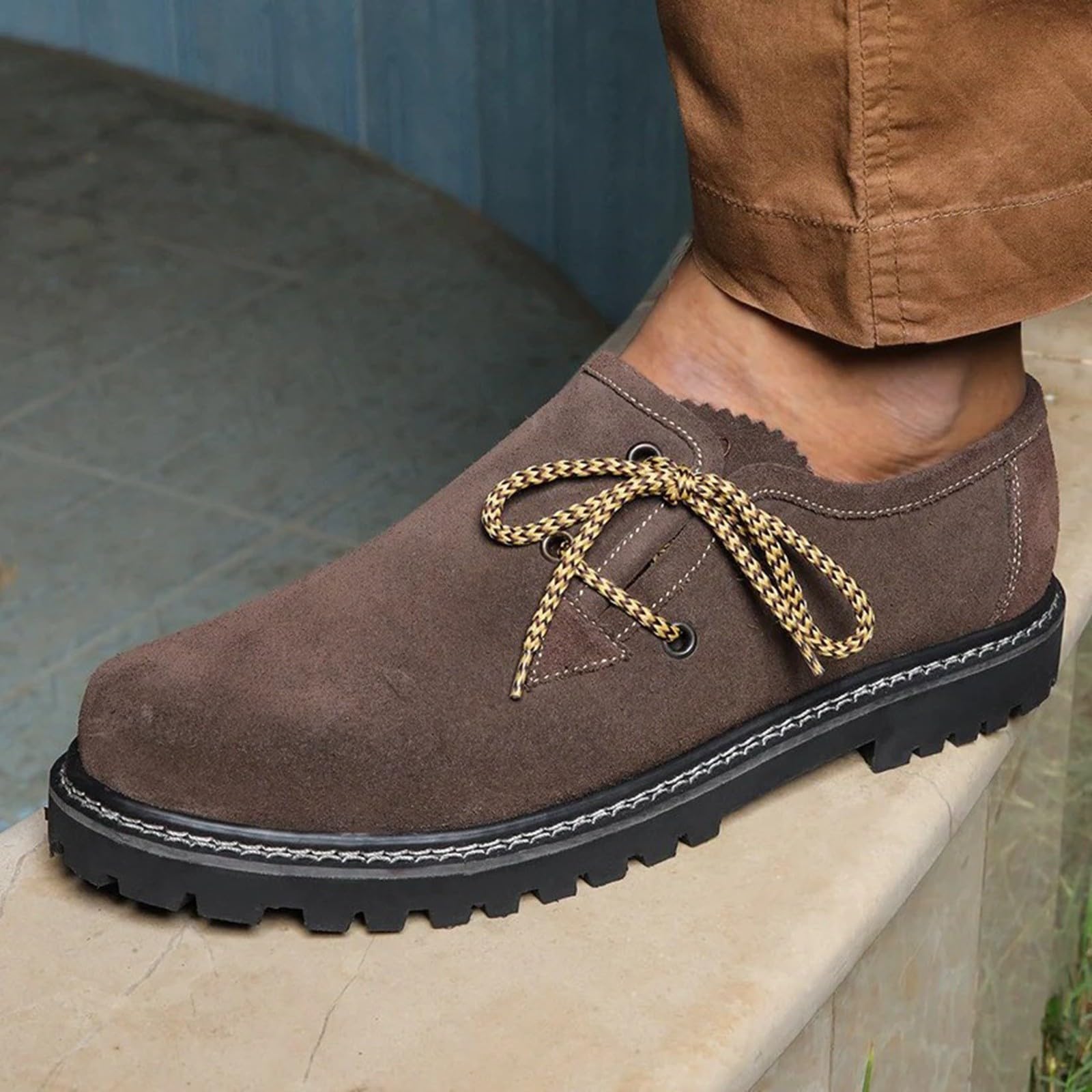 Generisch Trachten Haferlschuhe Trachtenschuhe Original-Handmachart Lederschuhe Wildleder