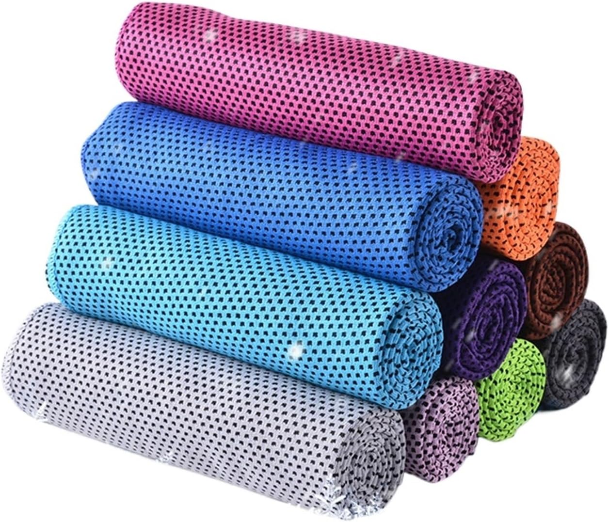 2pcs Towel Sports Quick-Drying Super Absorbent Camping Soft and Lightweight Gym Swimming Yoga Beach(Blue,30x100cm)