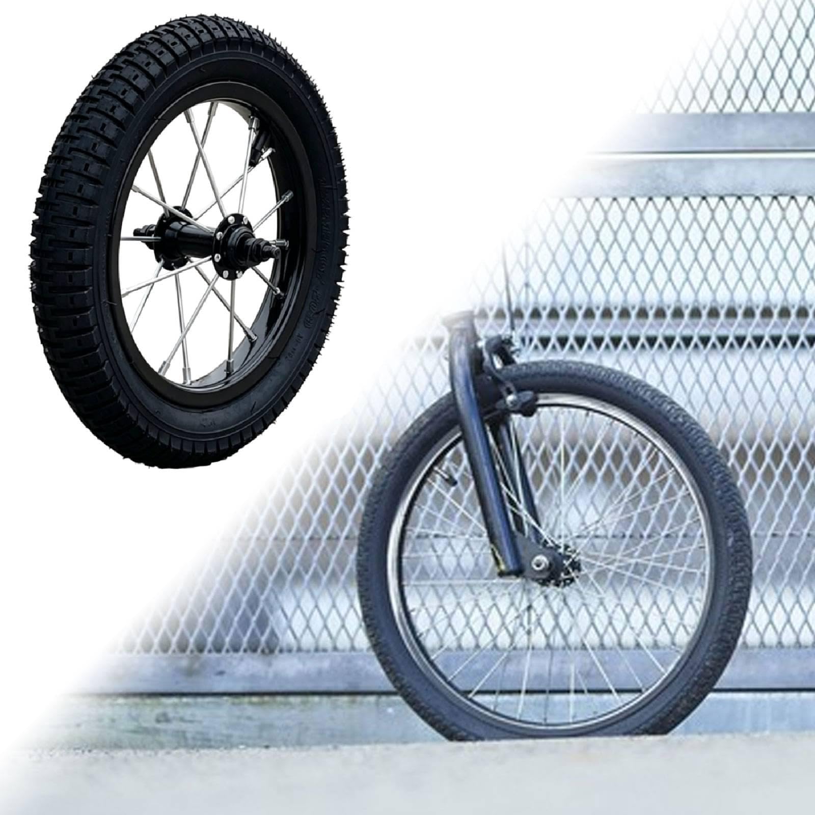 Milageto Ruota di Ricambio per Bici da 12 Pollici per Bambini, Facile da Installare, Ad Alte Prestazioni, Accessori in Gomma Resistenti