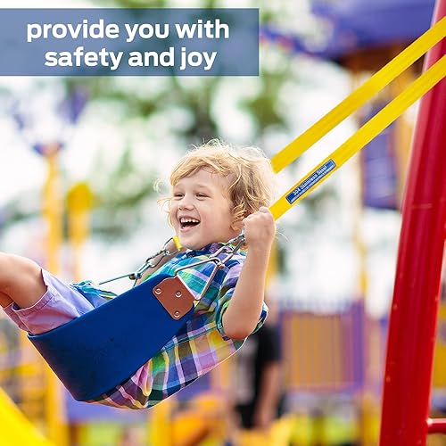 Miniatura 8 de Kit de correas de columpio para árbol seguro con dos mosquetones de aleación, resistencia a la rotura de 2,200 libras, instalación fácil y rápida